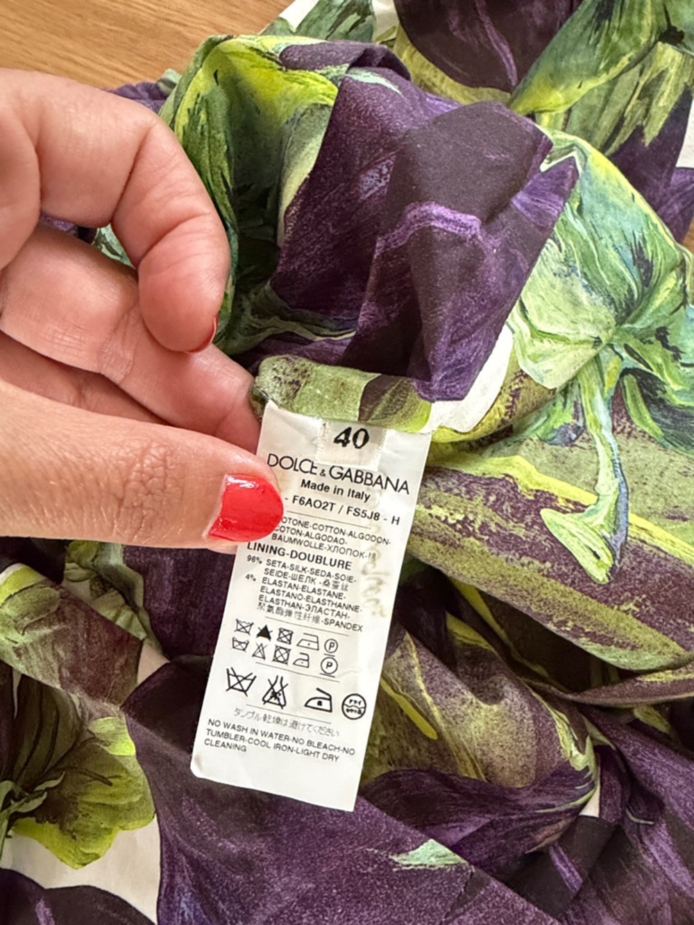 Dolce & Gabbana Silk Eggplant Dress - Picture 5 of 5